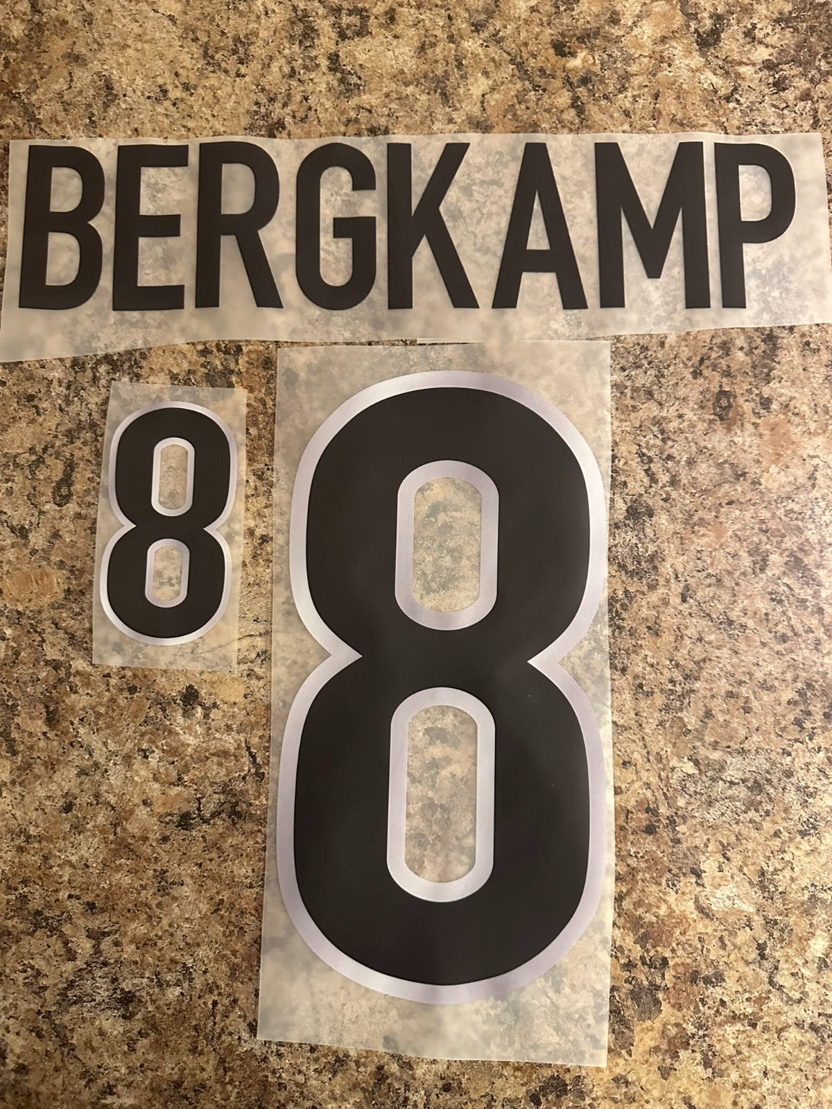 Bergkamp #8 Holland 1998-2000 home Player Size PLASTIC Nameset Netherlands