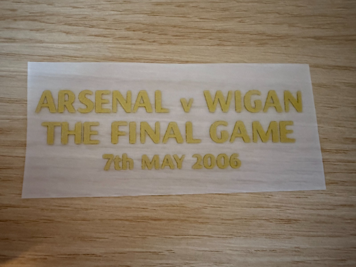 Arsenal Final Game At Highbury Gold May 2006 Iron On Heat Press badge
