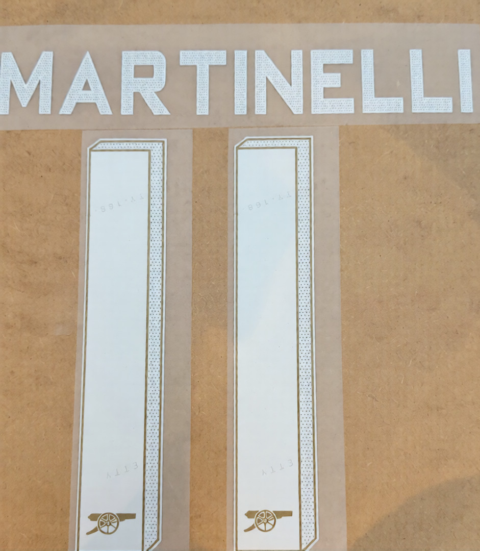 Arsenal MARTINELLI 11 2023-2025 HOME PLAYER SIZE CL NAMESET