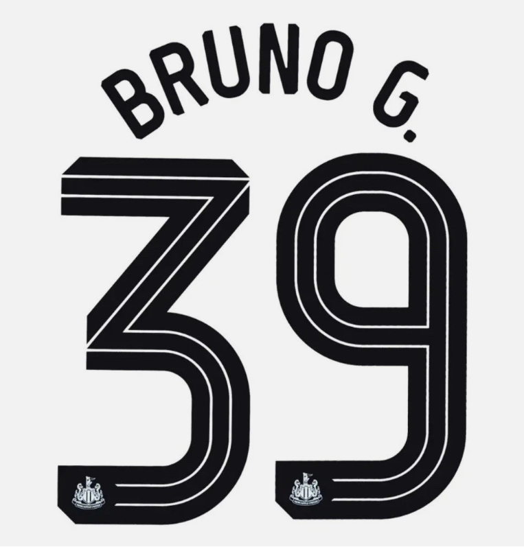NEWCASTLE BRUNO G 39 2024-2025 HOME Carabao Cup PLAYER SIZE Nameset Winners