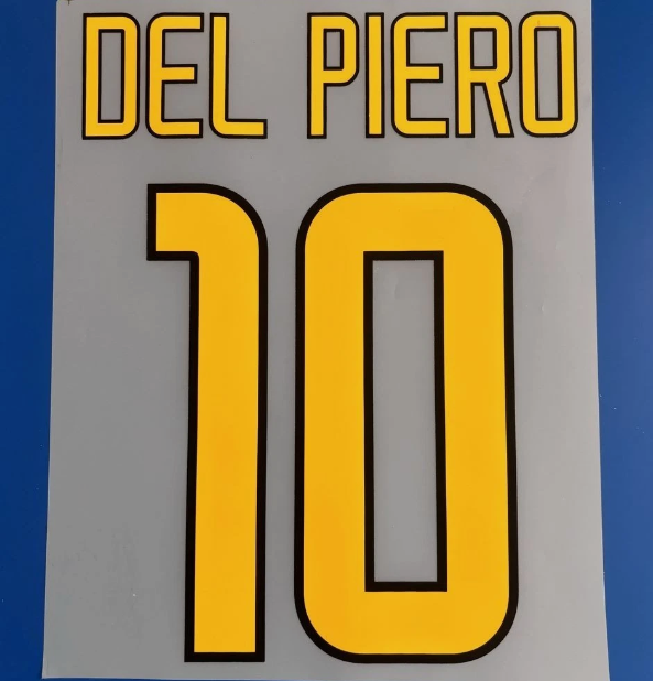 Del Piero #10 2003-2005 Home Juventus Player Size Plastic Serie A League Nameset