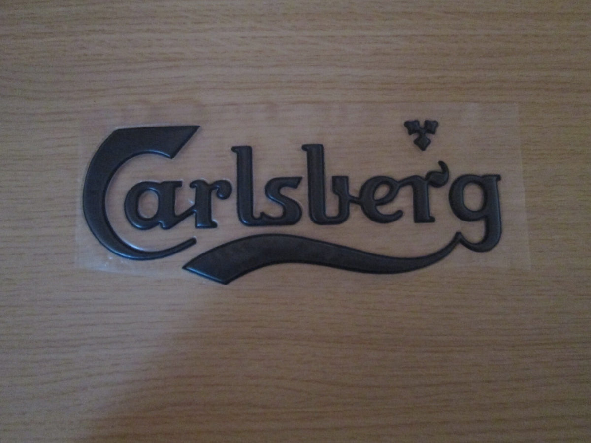 Liverpool Carlsberg Sponsor Patch Black Flock 3D Repro for Football Shir retro