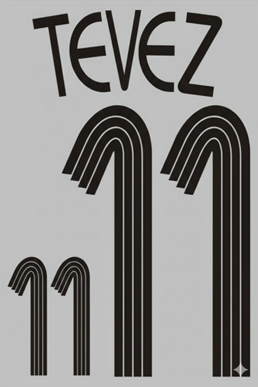 Tevez #11 Argentina Home 2006 choose Player Size Nameset Football