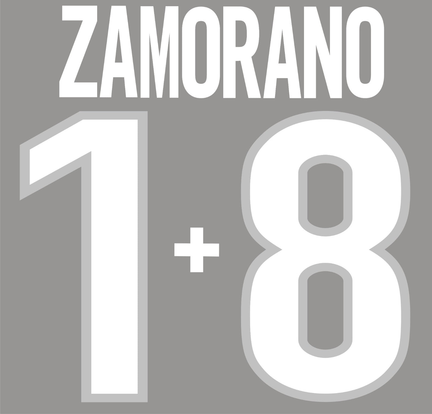 Zamorano #1 8 1999-2001 Inter Milan Player Size Plastic Serie A League Nameset