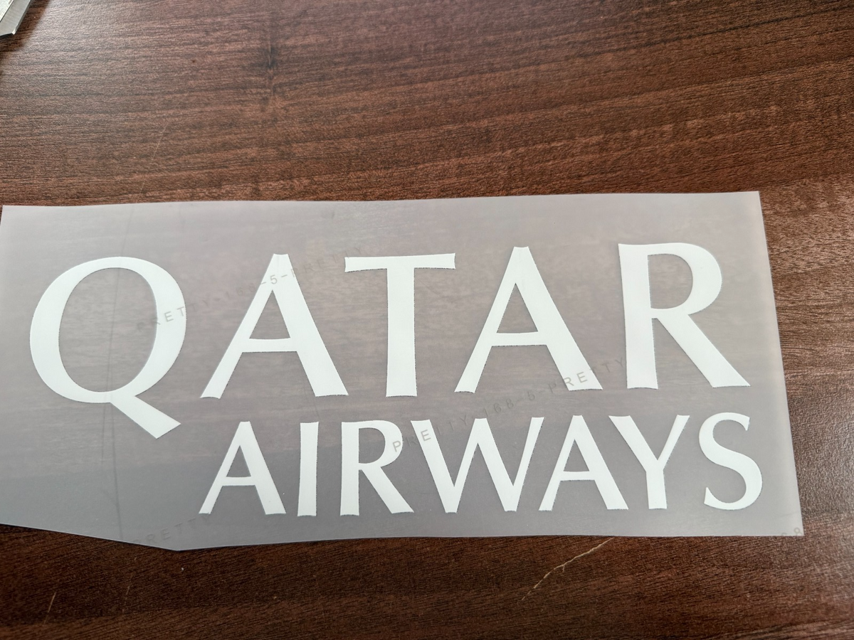 Barcelona Qatar Airways Sponsor Patch Home PLASTIC Repro for Football Shirt