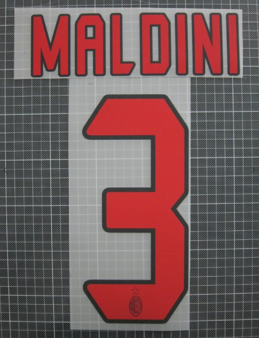 Maldini #3 2006-2007 Ac Milan Player Size Away Nameset