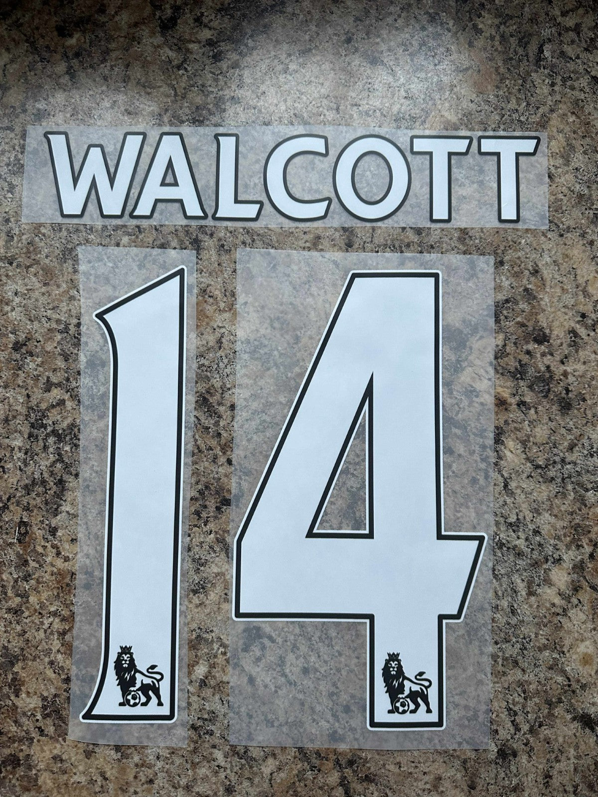 Arsenal Walcott #14 2013-2017 Home PLAYER SIZE EPL NAMESET