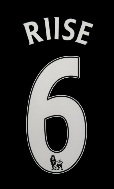 2007-2013 Riise 6 Liverpool EPL NAME AND NUMBER SET, Home Away nameset