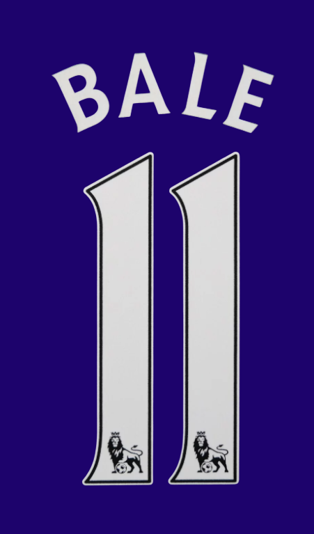 2007-2013 Bale 11 Tottenham spurs EPL NAME AND NUMBER SET, Home Away UK
