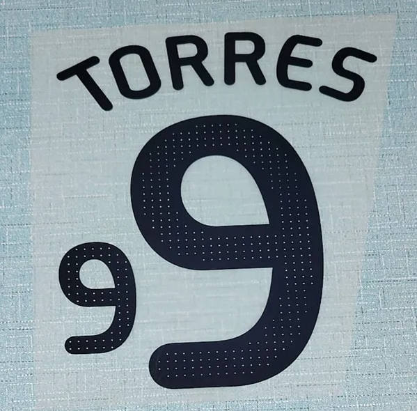 Torres #9 2008 Away Spain Home Player Size Nameset Football