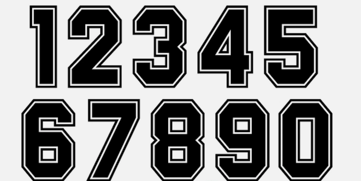 Custom Any Number Football Shirt Soccer Numbers 1980-1997 Prem league felt