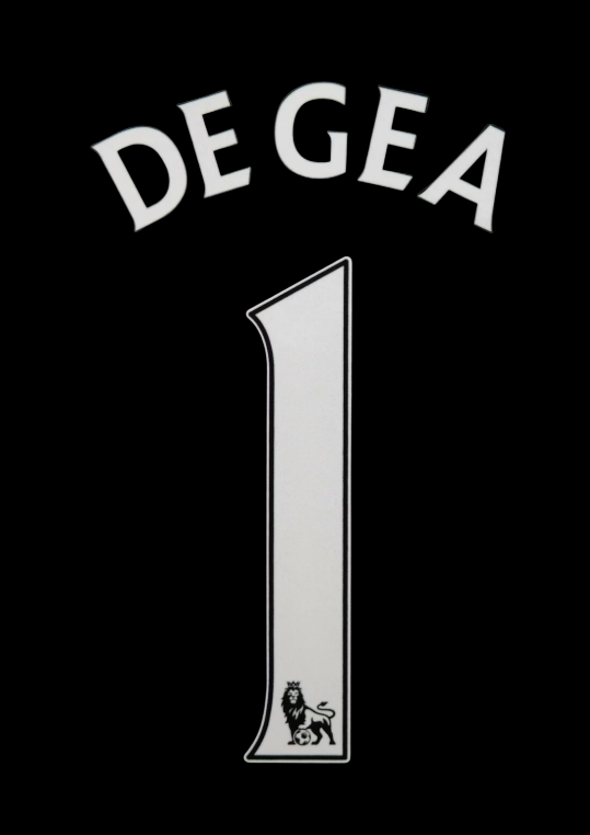2007-2013 De Gea 1 Manchester united EPL NAME AND NUMBER SET, Home Away nameset