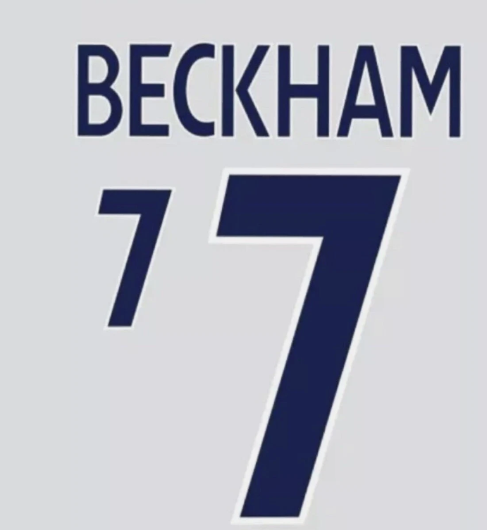 Beckham nameset 2002-2004 Home England player size