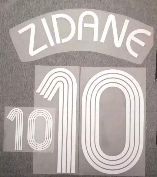 ZIDANE FRANCE WORLD CUP 2006 HOME PLAYER SIZE WHITE NAMESET