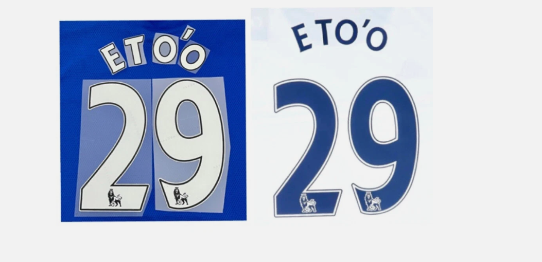 2007-2014 Navy White Eto'o 29 Chelsea EPL Player Size Premier League Nameset