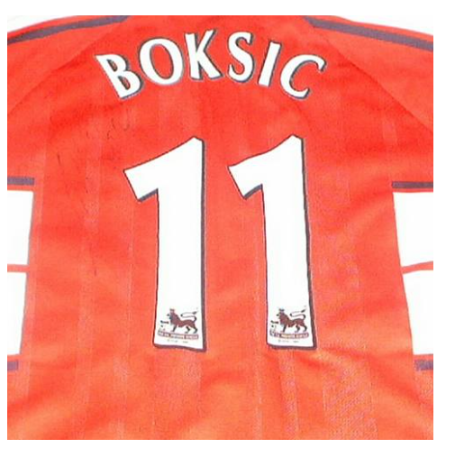 BOKSIC 11 1997-2007 MIDDLESBROUGH WHITE PLAYER SIZE FELT