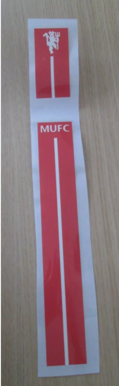 Manchester United Red Stripe Replacement 07-09 Football Shirt patch UK STOCK