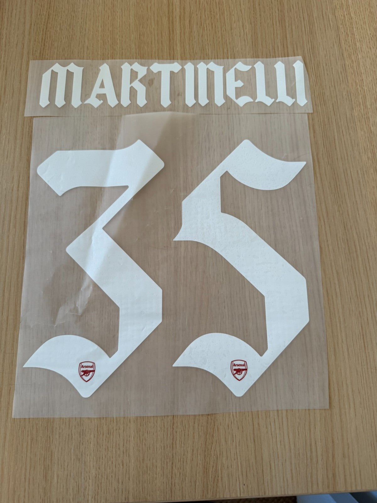 Martinelli #35 Arsenal EPL Player Size Champions 2020-2022 League white Nameset