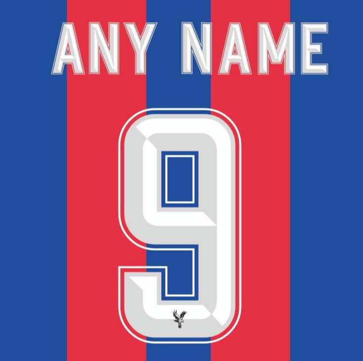 CRYSTAL PALACE ANY NAME AND NUMBER 2025-2026 WHITE PLAYER SIZE