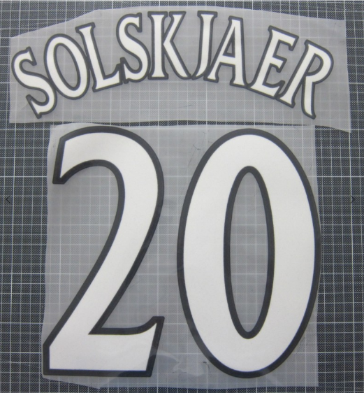 Solskjaer #20 1999-2001 Manchester United Felt Player Champions League Nameset