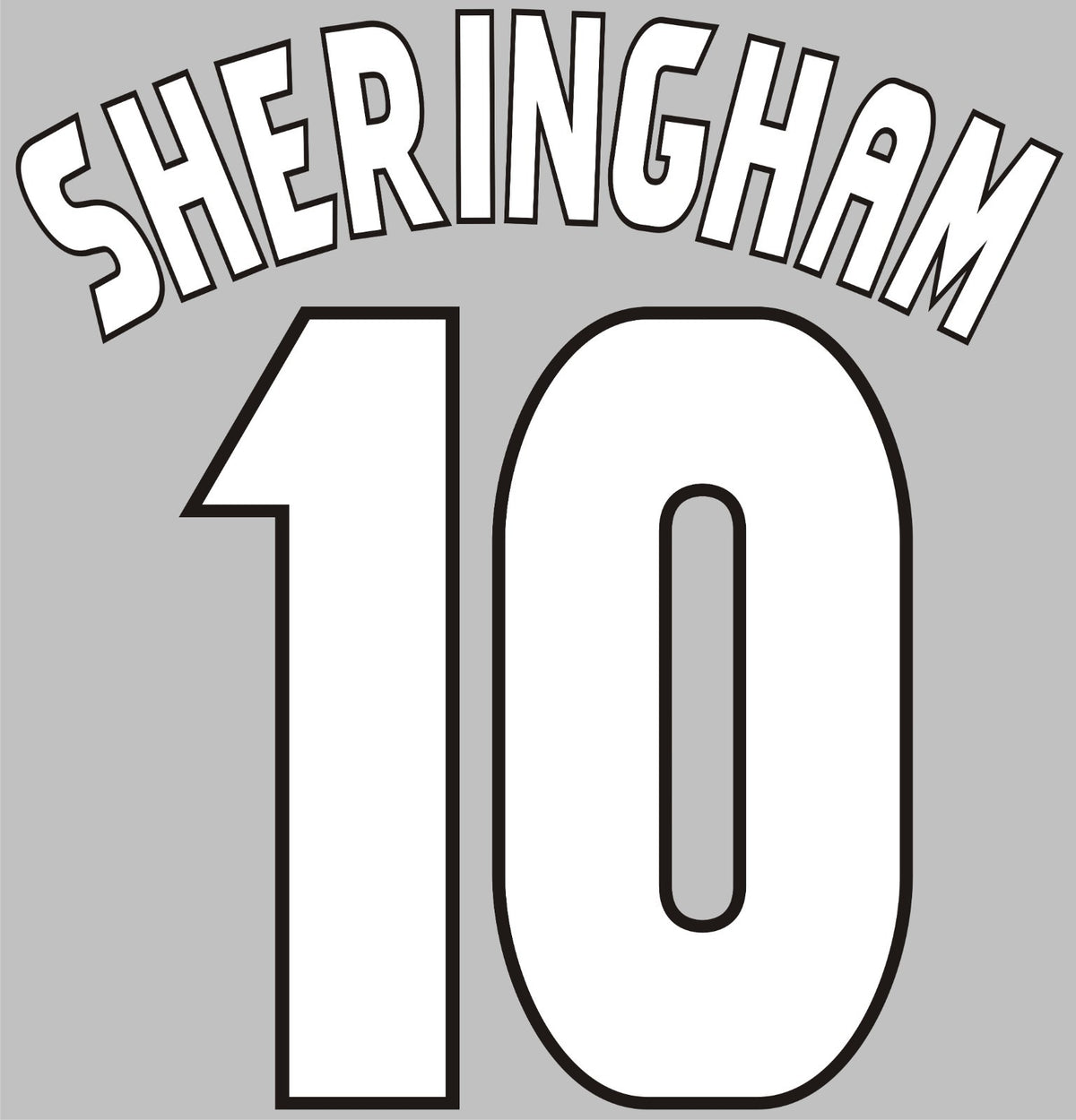 Sheringham #10 1998-2000 Manchester United Felt Player Champions League Nameset