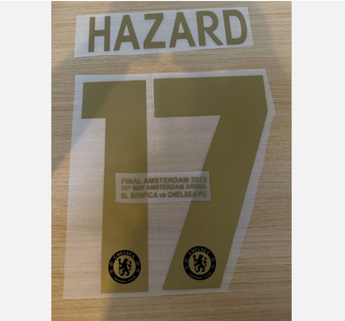 Hazard 10 2012 Champions League EPL NAME AND NUMBER SET, Home Chelsea UK