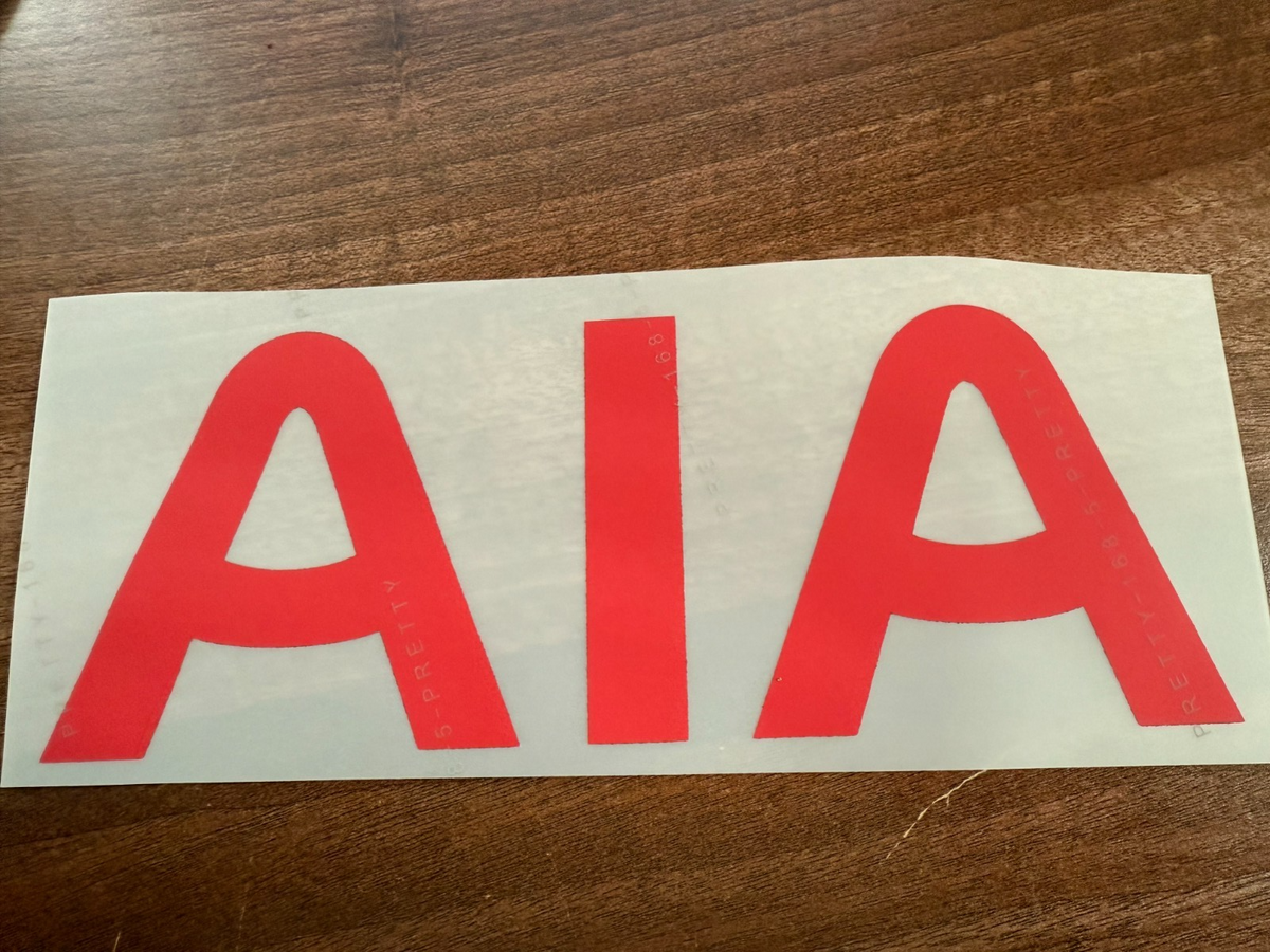 AIA Spurs Sponsor Patch Home PLASTIC Repro for Football Shirt