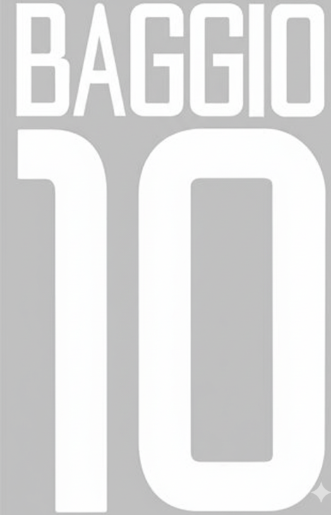 Baggio #10 2002-2004 Inter Milan Player Size Plastic Serie A League Nameset