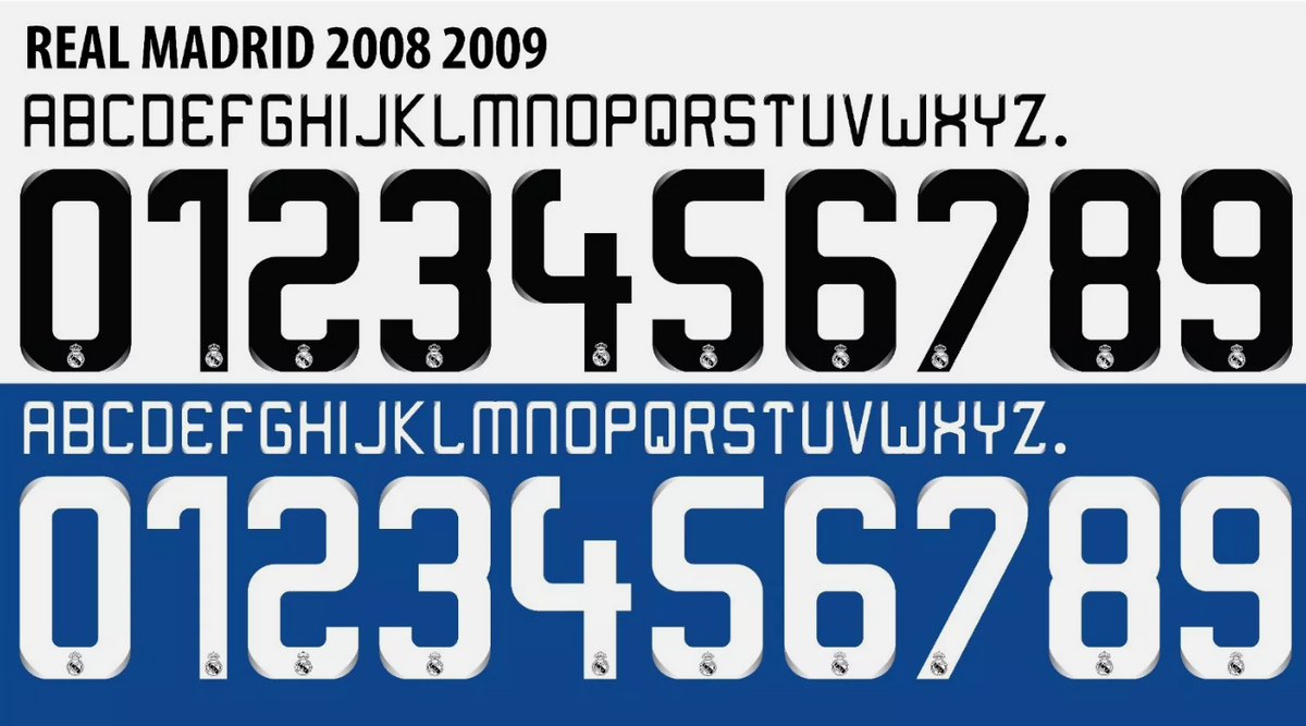 Any Choose Name Number Set For Real Madrid La Liga 2008-2009 Home Away Football