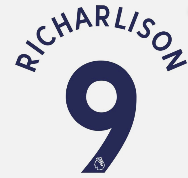 2022-2023 Richarlison Spurs Tottenham EPL NAME AND NUMBER SET, Navy UK