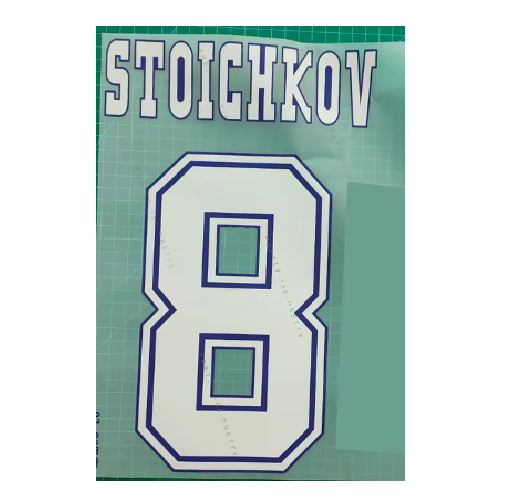 Stoichkov #8 1996-1998 Home Barcelona Player Size White Nameset UK stock