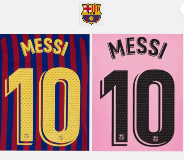 Messi 10 2020-2021 Away or Home nameset player size football shirt