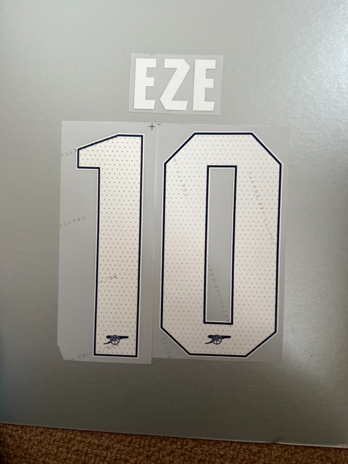 Arsenal EZE 10 2025-2026 HOME PLAYER SIZE CL NAMESET