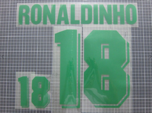 Ronaldinho #18 Brazil Brasil WC 1994 Home Player Size Nameset FLOCK Football
