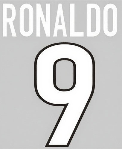 Ronaldo #9 1999-2000 Inter Milan Player Size Plastic Serie A League Nameset