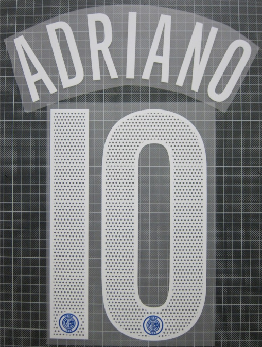 Adriano #10 2004-2005 Inter Milan Player Size Plastic Serie A League Nameset