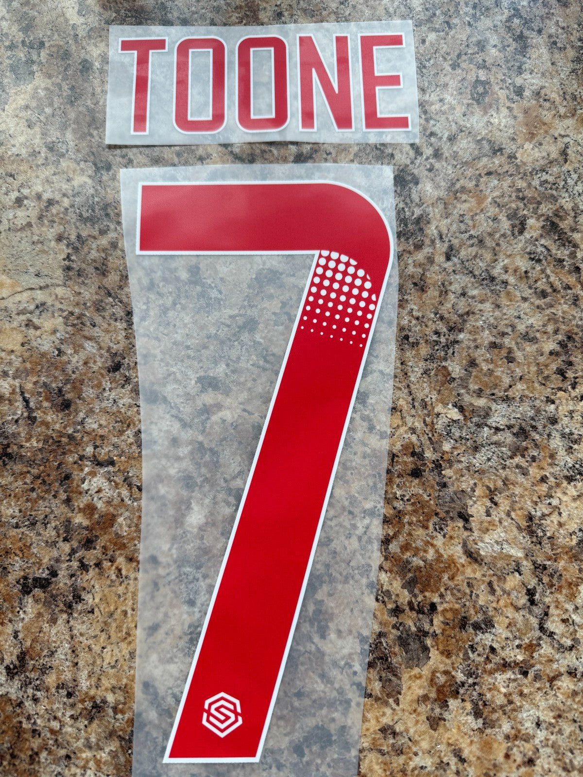 TOONE 2017/2023 MANCHESTER UNITED RED WSL PLAYER SIZE Nameset