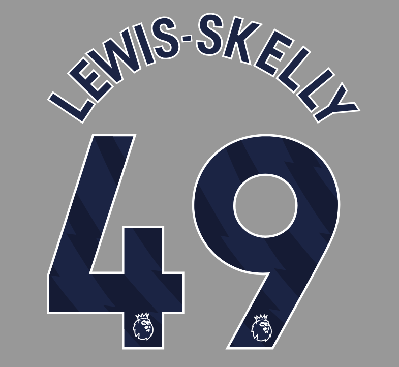 ARSENAL 2024/25 LEWIS - SKELLY 49 BLUE PLAYER SIZE NAMESET