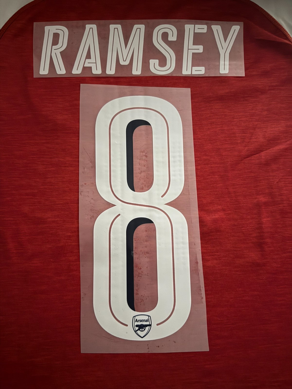 Arsenal Ramsey #8 2017-2019 PLAYER SIZE CL NAMESET