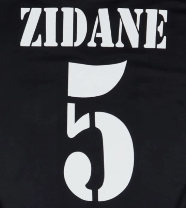 Zidane #5 Real Madrid 2000-2002 Away or Home Player Size Nameset UK Football