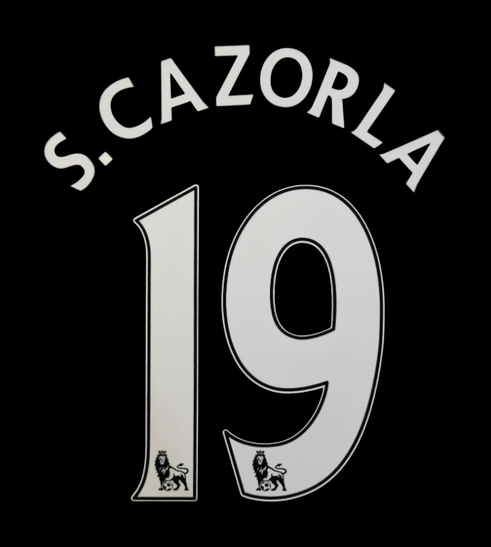 2007-2013 Cazorla Arsenal EPL NAME AND NUMBER SET, Home Away UK