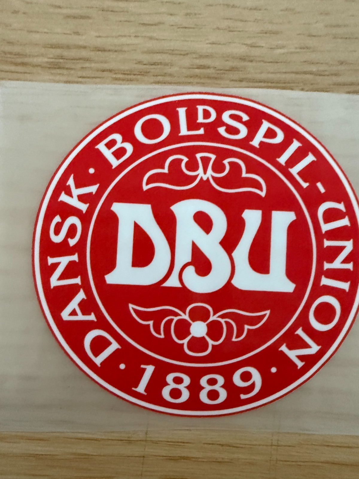 Denmark Football DTF Flat Iron On Patch Badge Approx Retro
