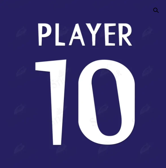 Real Madrid player Size 1998-2000 Away Any Name Nameset Soccer Football