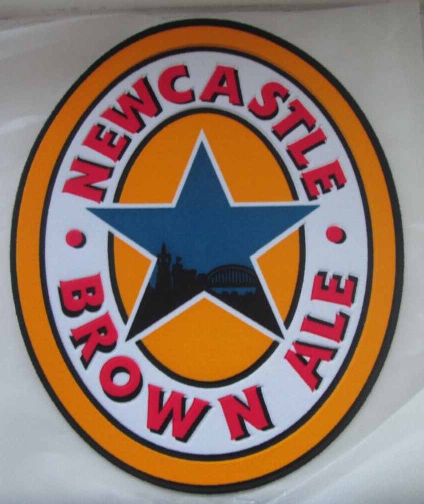 Newcastle Brown Ale Sponsor Patch Flock 3D Repro retro for Football Shirt fluffy