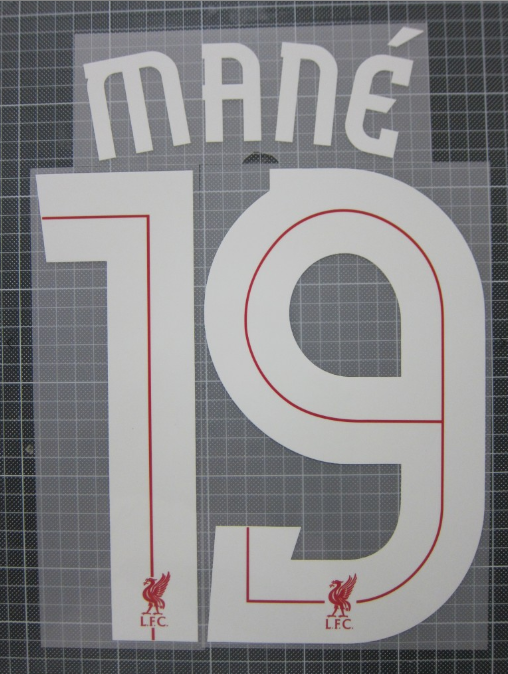 Mane 19 LIVERPOOL CL 2016-2018 HOME PLAYER SIZE WHITE NAMESET