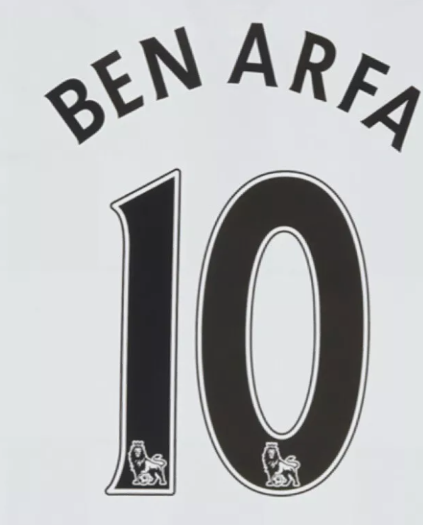 Ben Arfa 2007-2017 Flock Newcastle Black Name printing Nameset Number L Extra