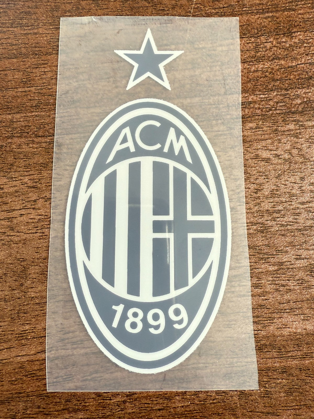 Serie A Ac Milan Black/White Iron On Player Size Patch Badge