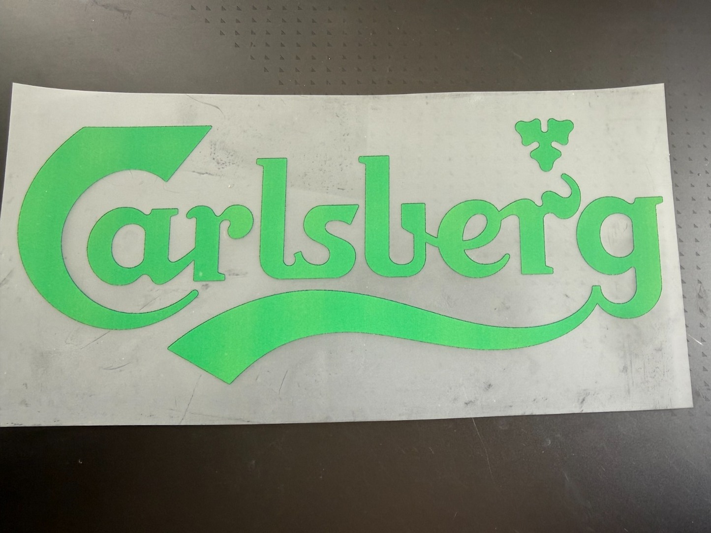 Liverpool Carlsberg Sponsor Patch Green Plastic Repro for Football Shirt