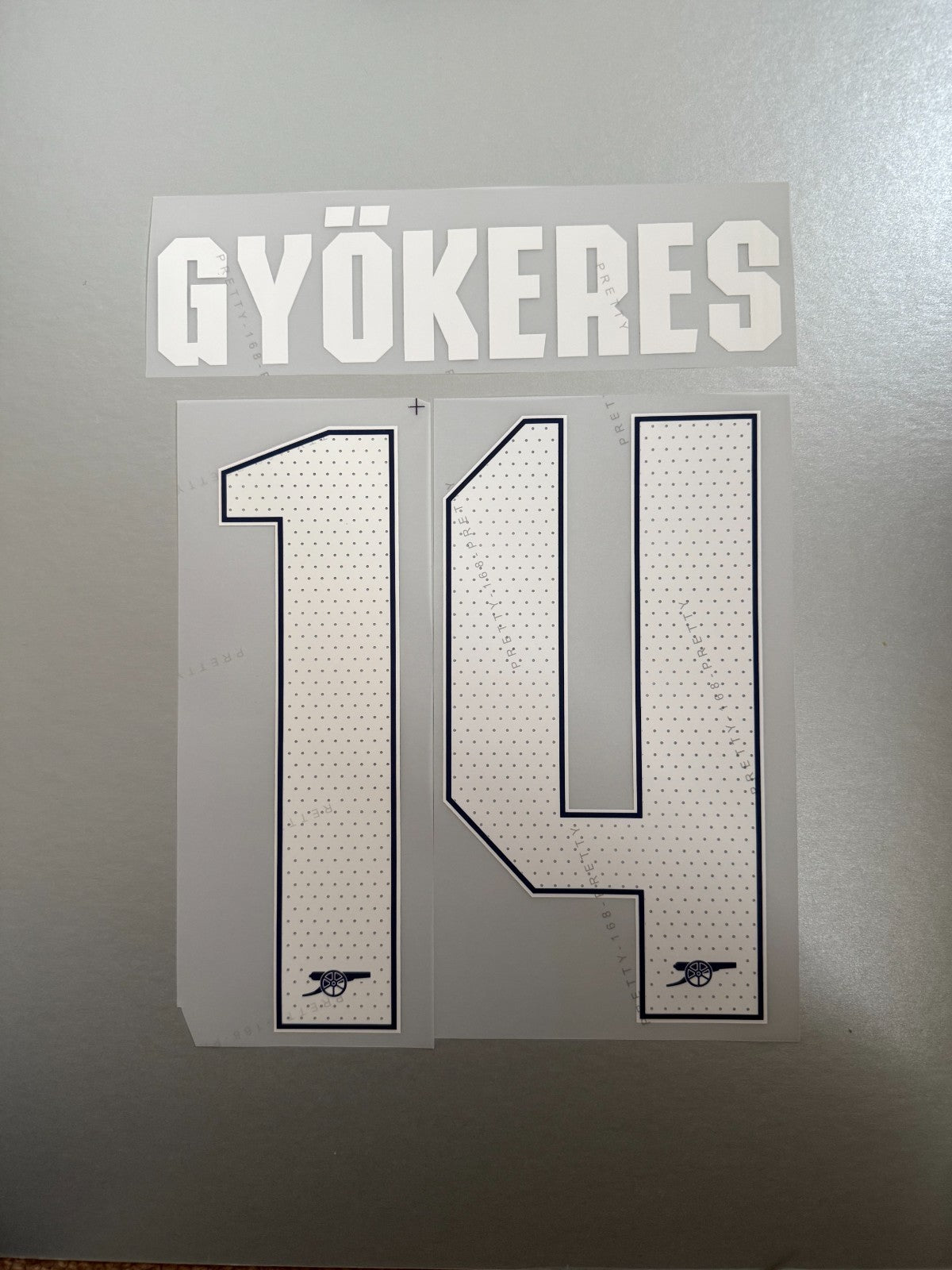 Arsenal GYOKERES #14 2025-2026 AWAY PLAYER SIZE CL NAMESET