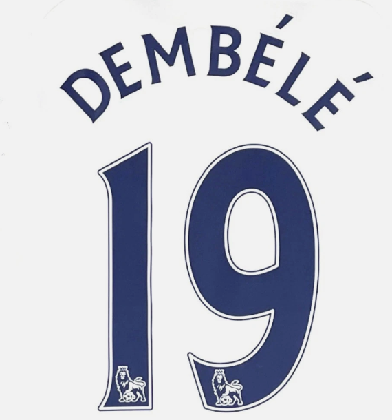 2013-2017 Dembele Spurs Tottenham EPL NAME AND NUMBER SET, Navy UK
